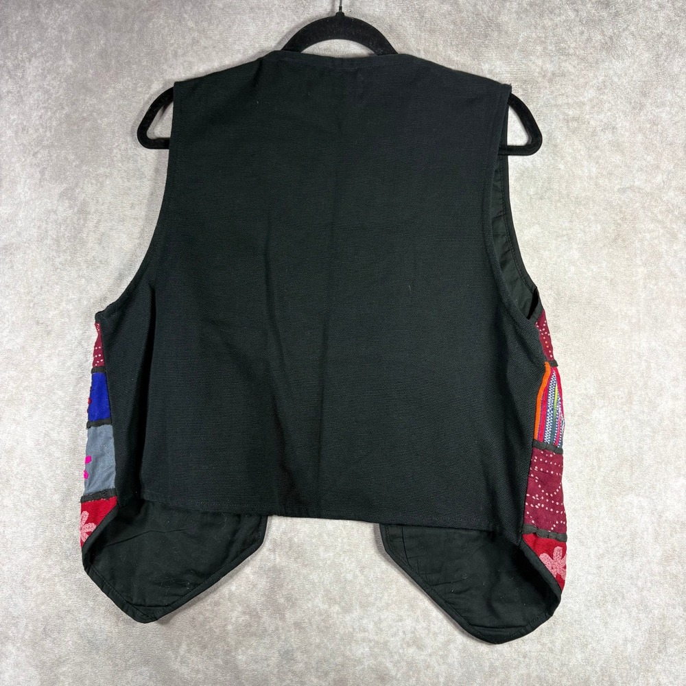 Vintage Angelique Vest Sz M Embroidered Patchwork Boho Hippie Witchy Whimsigoth - Picture 4 of 8